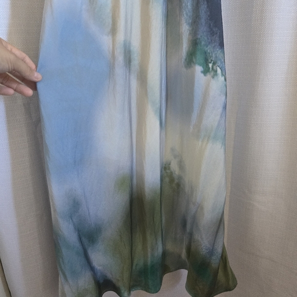 Banana Republic Jessie Satin Midi Dress Women Small TieDye Goddess Boho Ethereal - Picture 10 of 10